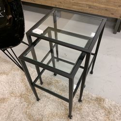 Glass Top Nesting Table