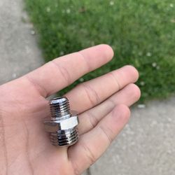 T&S Brass 172A Adapter, 1/4” NPT Male x 3/4”-14 UN Male, Chrome-Plated Bras