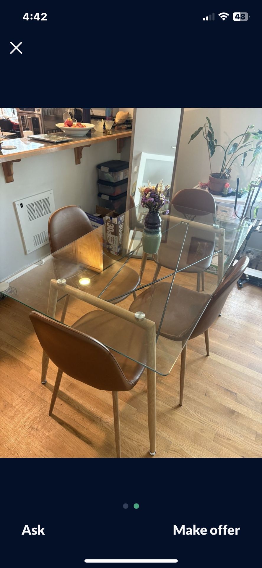 Free Glass Table (no Chairs)