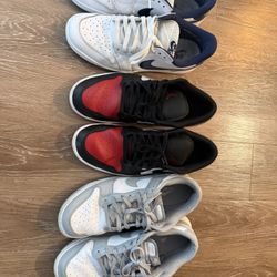 Jordan 1 Lows Men’s 12 And 12.5 Nike Dunks Size 12.5