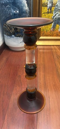 Handmade glass candle holder