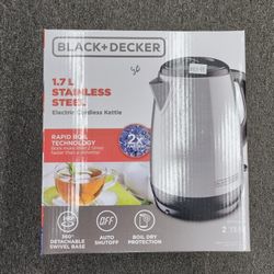 Black+Decker Stainless Steel Electric Cordless Kettle