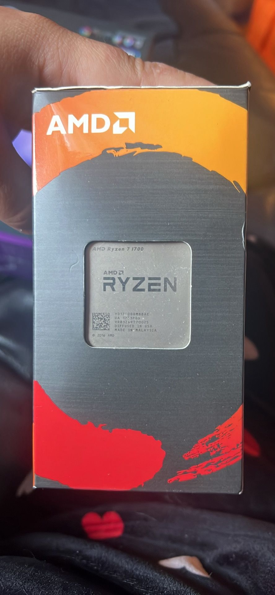 Ryzen 7 1700 Processor with Wraith Spire LED Cooler CPU