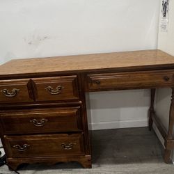 Vintage Wooden Desk – $60  Beautiful vintage wooden desk in good condition. Sturdy, classic design w
