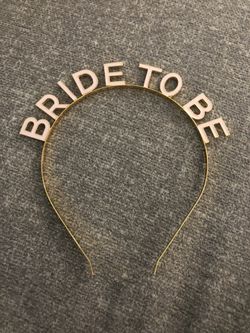 BRIDE TO BE headband
