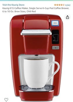 NEW Red Keurig K15 Coffee Maker