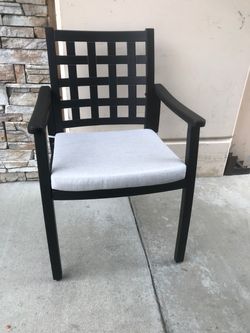 Modern Classic Cast Aluminum Outdoor Patio 2-Piece, Textured Ember Black Finish, with Fabric Cushion