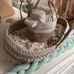 Moses Basket And Diaper Basket