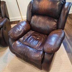 Living Room Set (Brown Leather )