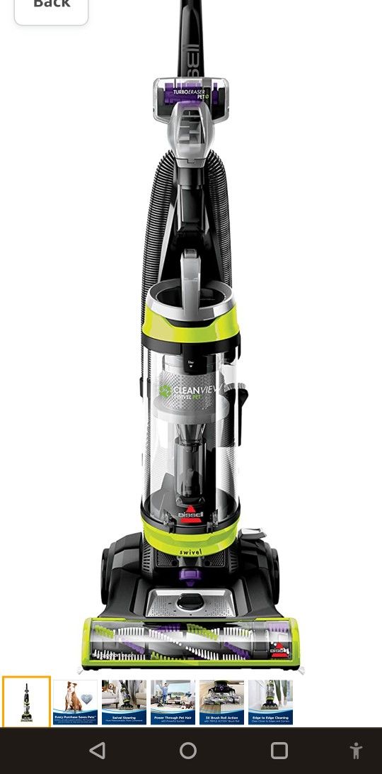 BISSELL 2252 CleanView Swivel Upright Bagless Vacuum with Swivel Steering, Powerful Pet Hair Pick Up, Specialized Pet Tools, Large Capacity Dirt Tank,