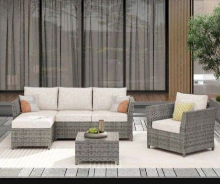 Fully Assembled In The Box Patio Furniture Set Outdoor Patio Furniture Patio Sofa Set Brand New High Quality Deep Seating Cushions 🆕🆕🆕