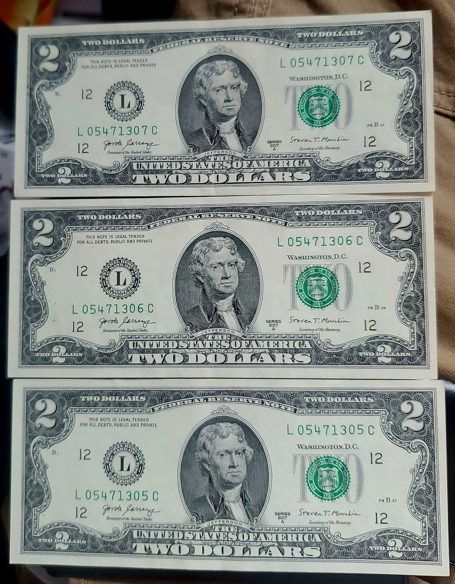 $2 Dollar Bills