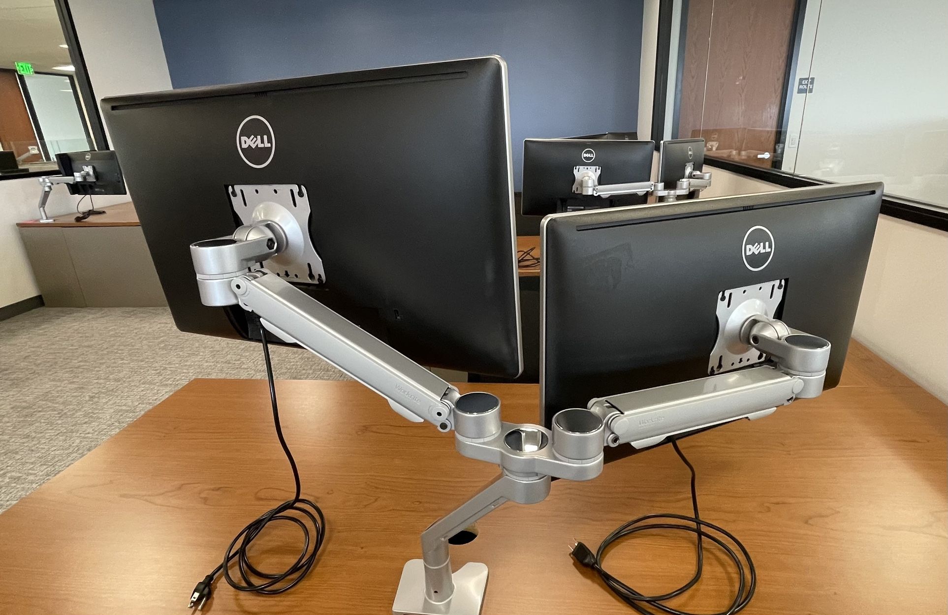 2 Dell 24” Monitors With Workrite Dual Stand