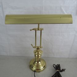 Polished Brass Piano Desk Vintage Art Deco Table Lamp 20" Tall


