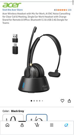 Acer Wireless Headset with Mic for Work New Never Used Unpackaged (Price Negotiable)