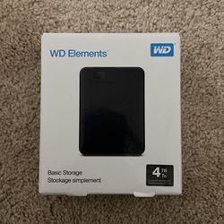 WD Elements 4TB Basic Storage