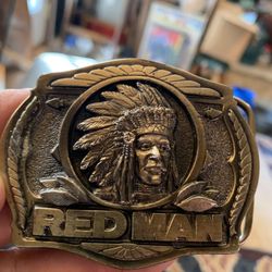 1988 Red  Man Belt Buckle