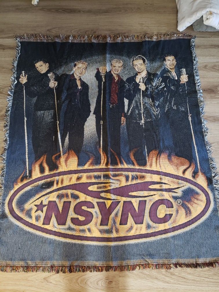 Nsync Vintage Collectors Blanket Throw For Sale