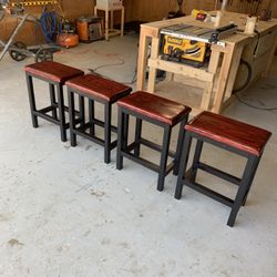 Custom Made Bar Stools Read Description !! Thank You