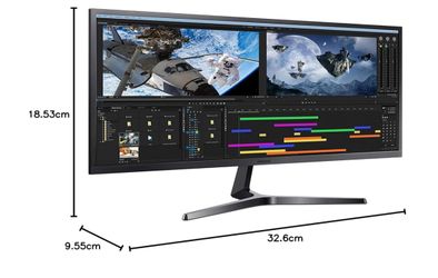 SAMSUNG 34-Inch SJ55W Ultrawide Gaming Monitor (LS34J550WQNXZA) – 75Hz Refresh, WQHD Computer