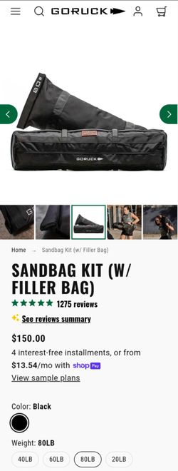 Goruck sandbags