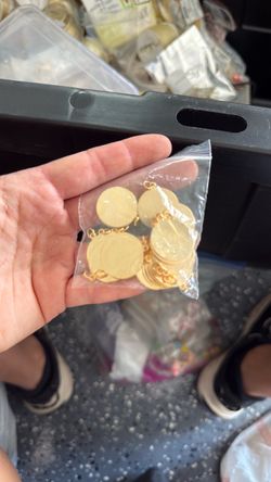 Gold Round Charms