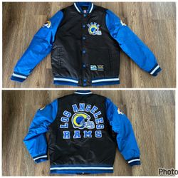 8/10, boy rams bomber jacket
