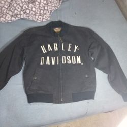Harley-Davidson Vintage Canvas Bomber Jacket 