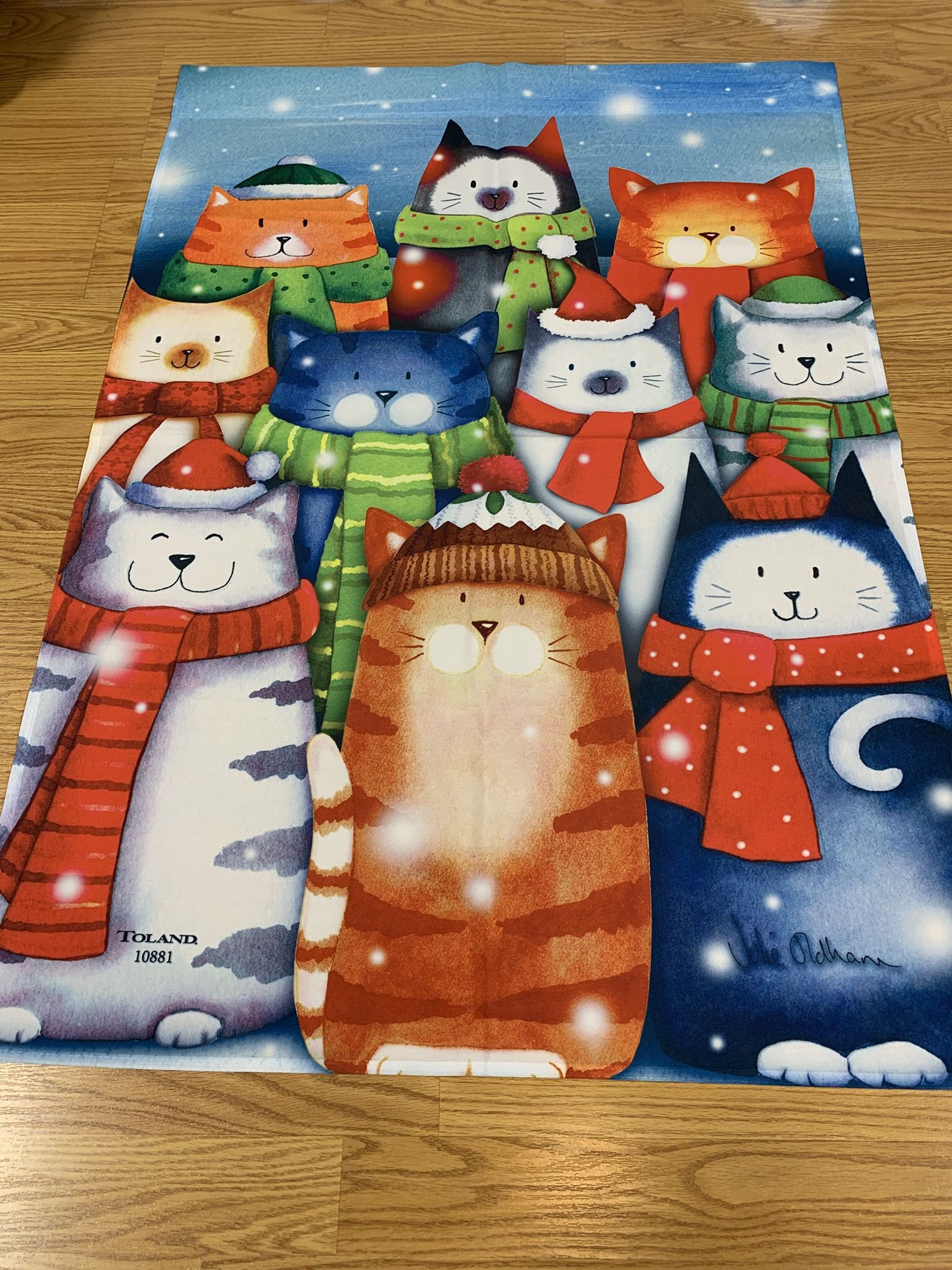 Festive Christmas Cats Garden Flag