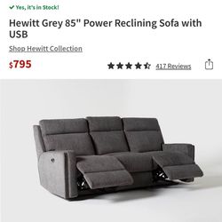 New In The Box power Recliner Sofa