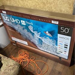 50 Inch Lg 4k Tv Brand New Used Twice 250(willing To Negotiate)