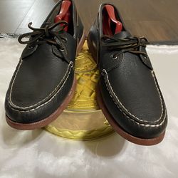 SPERRY TOP SIDER Authentic Original 2-Eye Boat Shoes Black Leather Men’s Size 13M