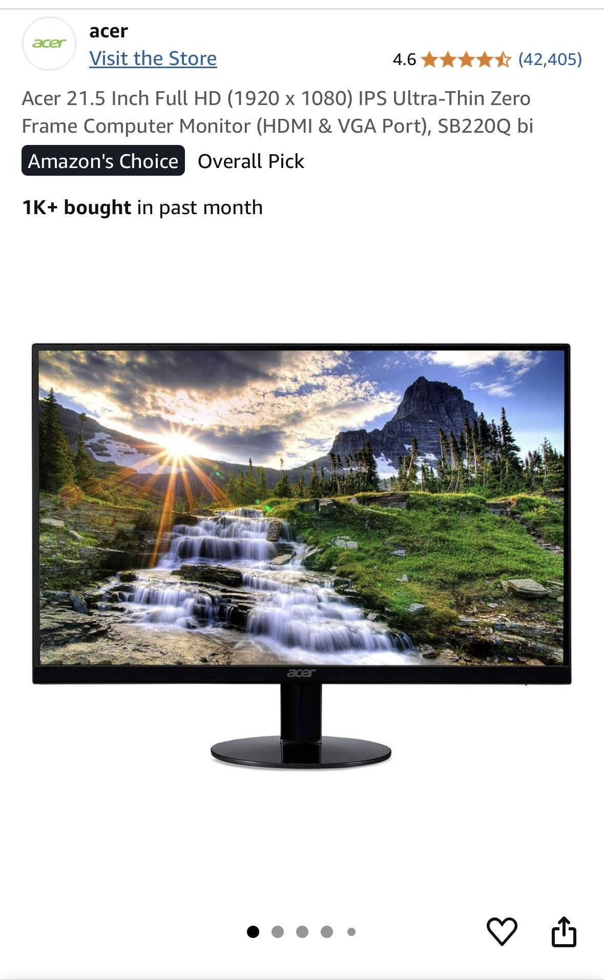 ACER Computer Monitor