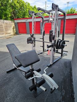 💪 Golds Gym Smith Machine plus 45x2,35×2,25×2. Delivery fee