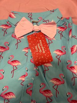 Flamingo long sleeve with Pink Bow