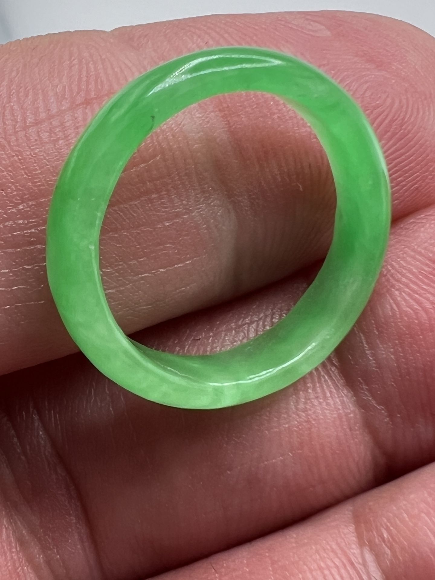 Green Jade Band Ring Size 8.5