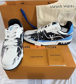 LOUIS VUITTON LV TRAINER '54' WHITE BLUE SNEAKER – Digital-Shoppers