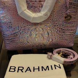 New Authentic Lavender Brahmin Purse 