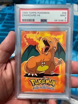 Pokemon 1999 Topps Charzard #6 PSA 9