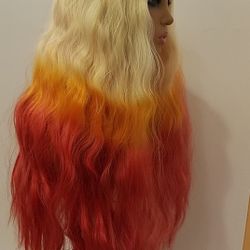 Lace Front Wig Red Wavy BRAND NEW