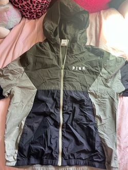 Medium Victoria’s Secret Pink Colorblock Full Zip Anorak Windbreaker Jacket