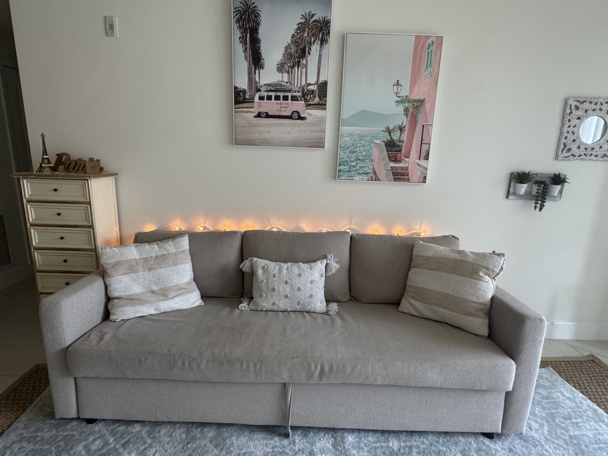 Pull Out Gray Couch