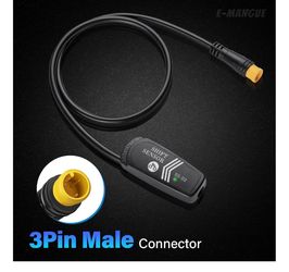 Ebike Gear Shift Sensor for BAFANG BBS01B BBS02B BBSHD Mid Motor 3 Pin Male Electric Bike Gear Sensor, Ebike Speed Sensor, IP65 Waterproof Plug, 13.8"