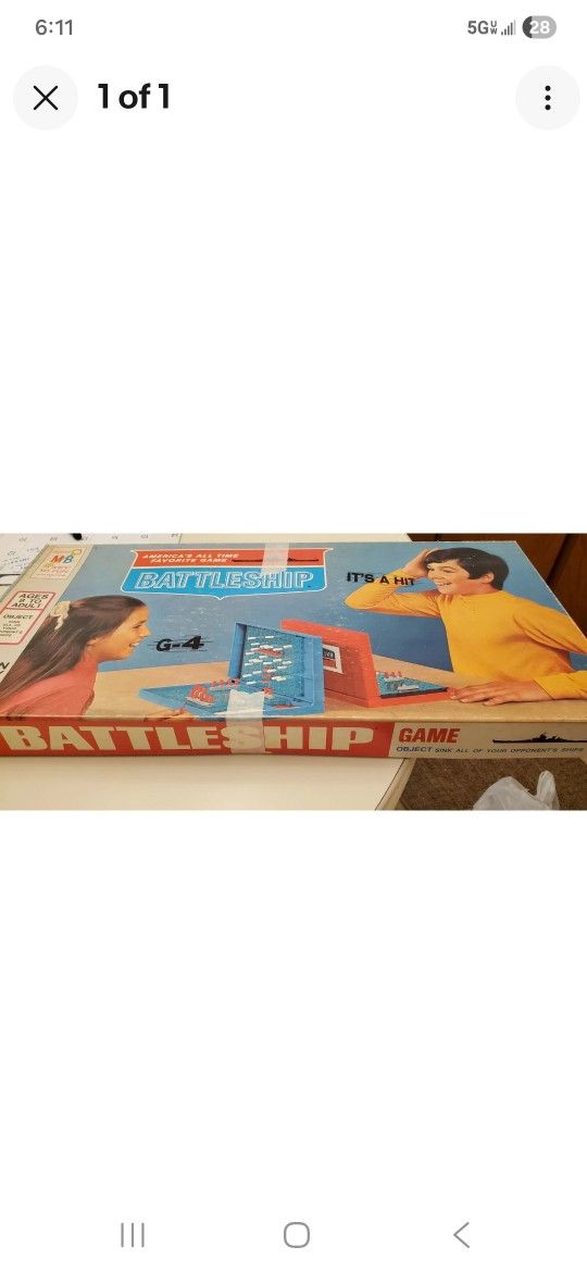 BATTLESHIP BOARD GAME VINTAGE 1971