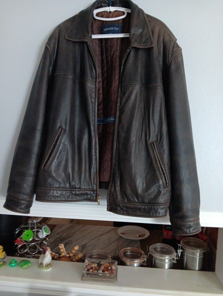 London Fog Lamb Leather XL Jacket 