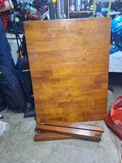 36x48 cherry Wood Dining Table. With 12 inch  insert