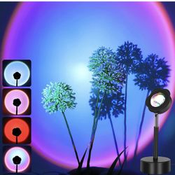 Rainbow Sunset Lamp Projector Multicolor Night Light Photo Background Lighting