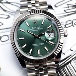 2024 New Rolex Datejust 41 Mint Green/Fluted/Jubilee