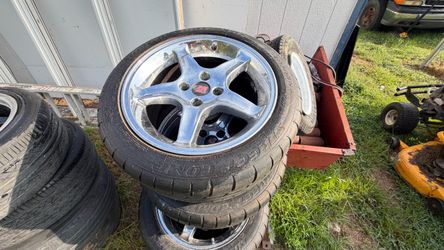 Set of 17” Mustang rims and tires NEED GONE TODAY!!!