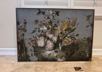 Framed Canvas Floral Print